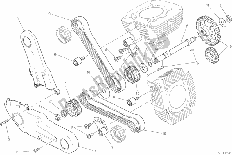 All parts for the Timing System of the Ducati Monster 797 Thailand 2019